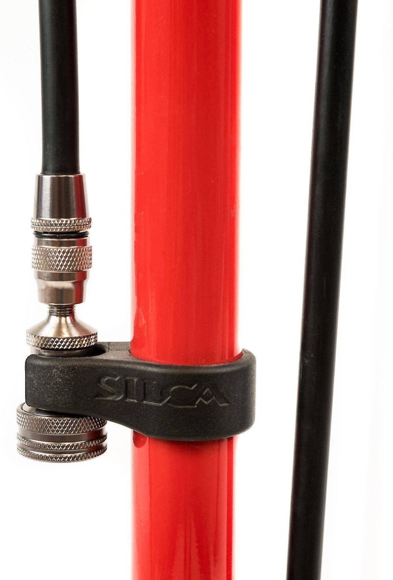 Silca-Silca Pista Floor Pump-Red-One Size-SIAMPU001ASY0101-saddleback-elite-performance-cycling