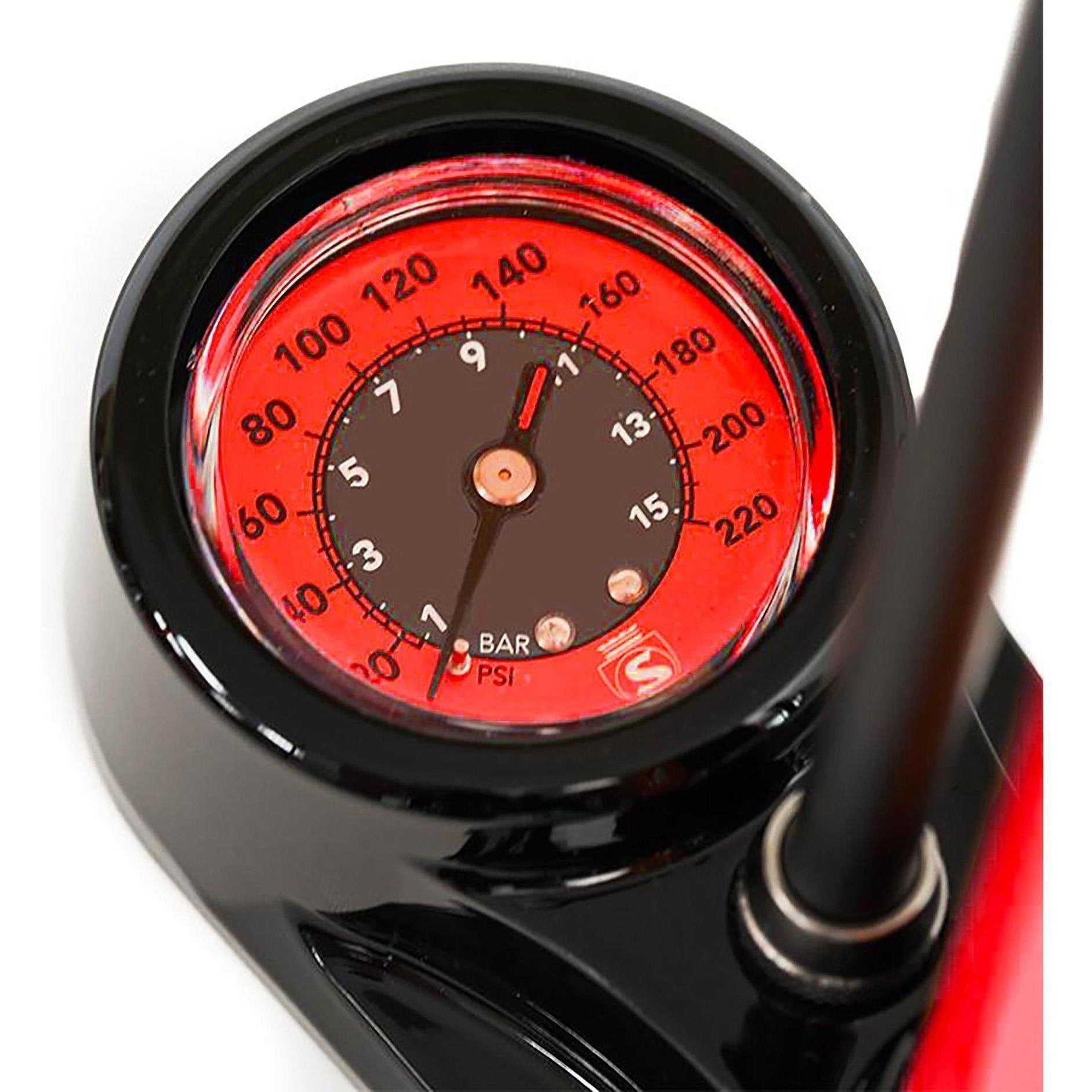 Silca-Silca Pista Floor Pump-Red-One Size-SIAMPU001ASY0101-saddleback-elite-performance-cycling