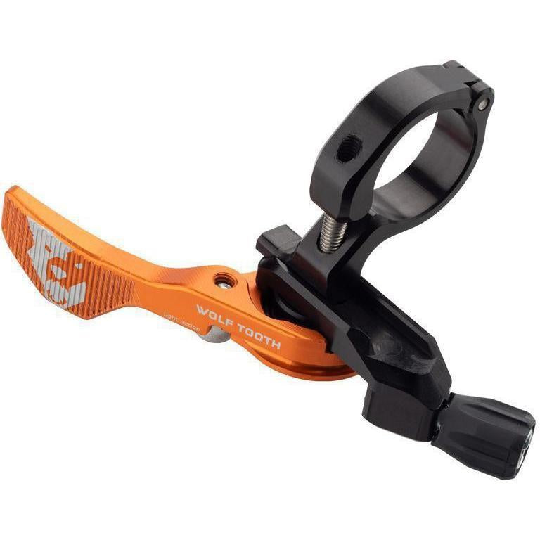 Wolf Tooth-Wolf Tooth ReMote Light Action Dropper Lever - Limited Edition-Orange-22.2mm-WTREMOTELACLMPORG-saddleback-elite-performance-cycling