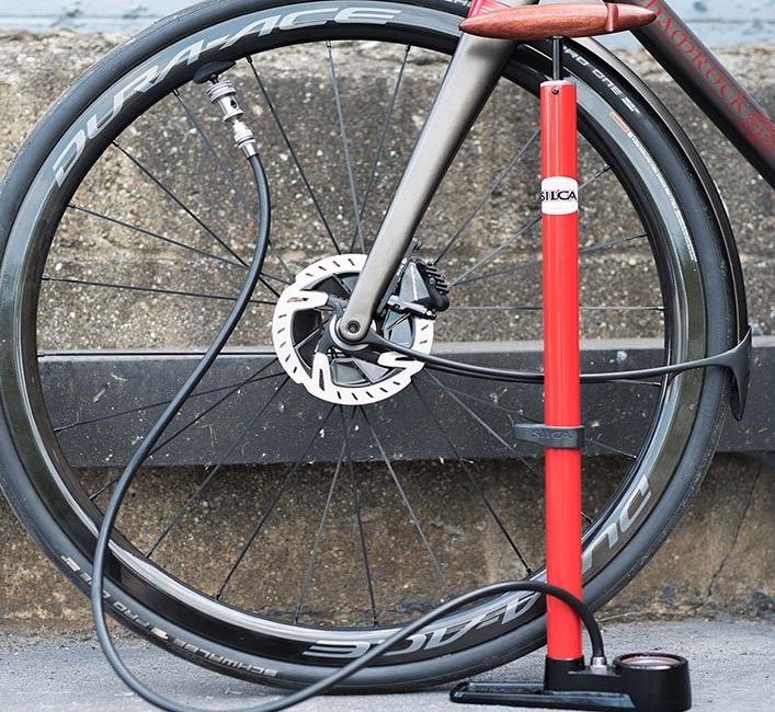 Silca-Silca Pista Floor Pump-Red-One Size-SIAMPU001ASY0101-saddleback-elite-performance-cycling